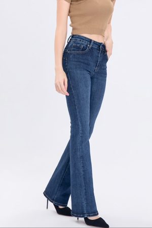 Wrona Dark Blue Push Up Bootcut Jeans