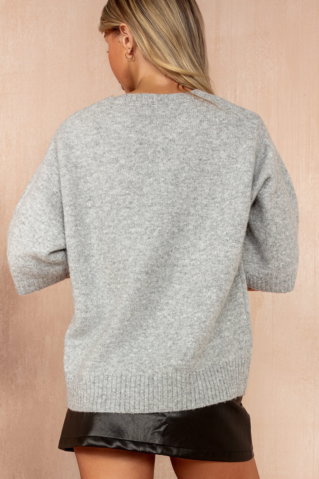 Zia Grey Knit Jumper - Image 3
